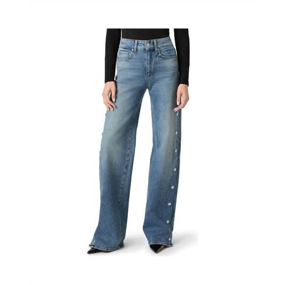 PAIGE Denim - NEW PAIGE sasha 34 side seam snaps jeans in cruising